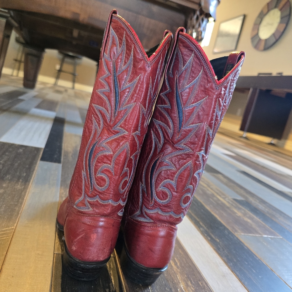 DAN POST Red Western Cowgirl Boots - Picture 4 of 16